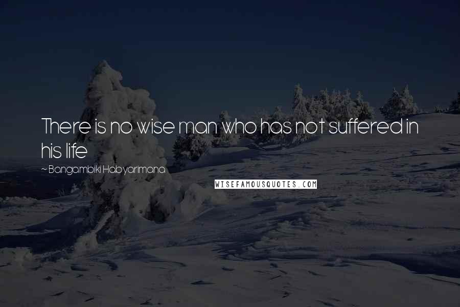 Bangambiki Habyarimana Quotes: There is no wise man who has not suffered in his life