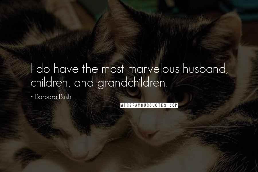 Barbara Bush Quotes: I do have the most marvelous husband, children, and grandchildren.