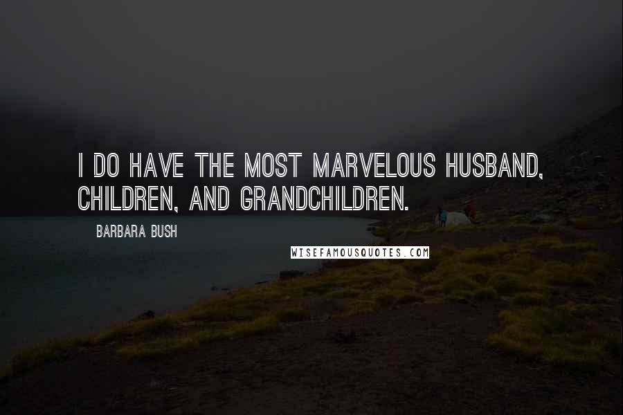 Barbara Bush Quotes: I do have the most marvelous husband, children, and grandchildren.