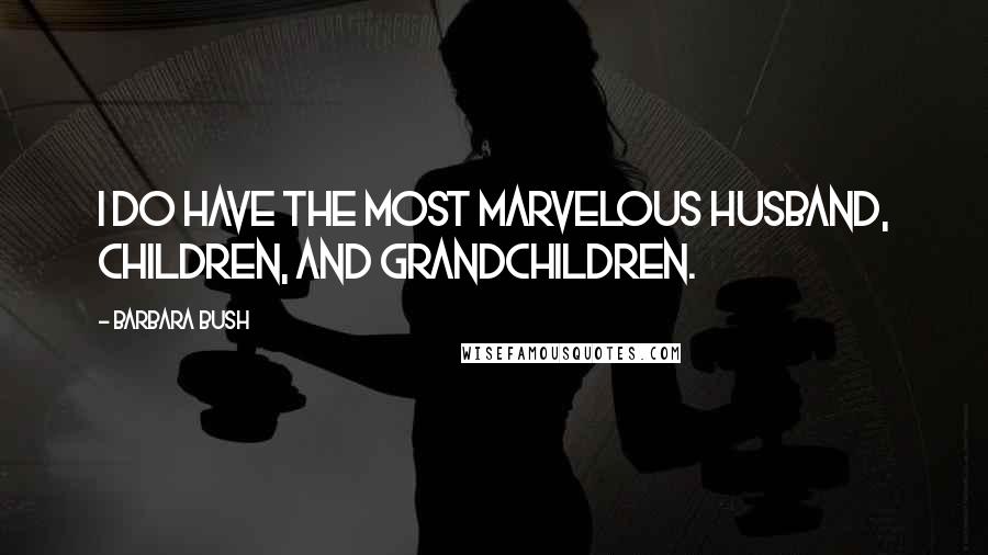Barbara Bush Quotes: I do have the most marvelous husband, children, and grandchildren.