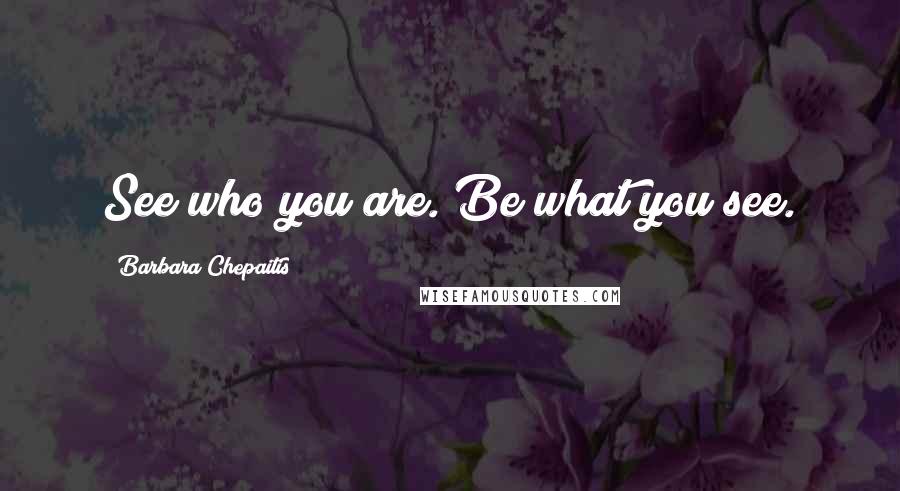 Barbara Chepaitis Quotes: See who you are. Be what you see.