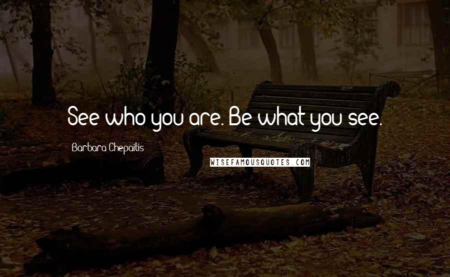 Barbara Chepaitis Quotes: See who you are. Be what you see.