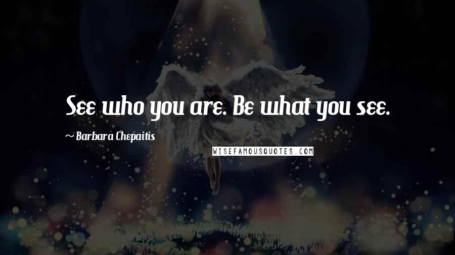 Barbara Chepaitis Quotes: See who you are. Be what you see.