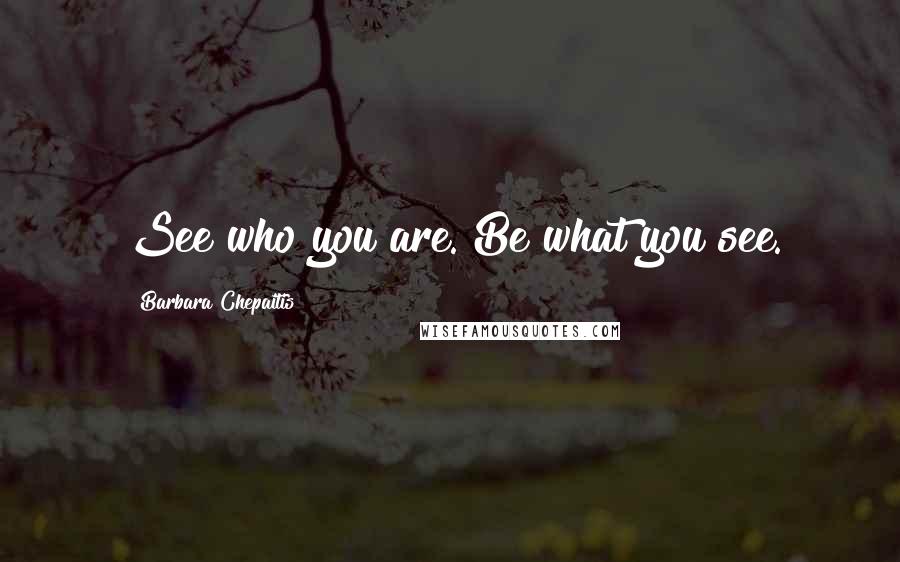 Barbara Chepaitis Quotes: See who you are. Be what you see.