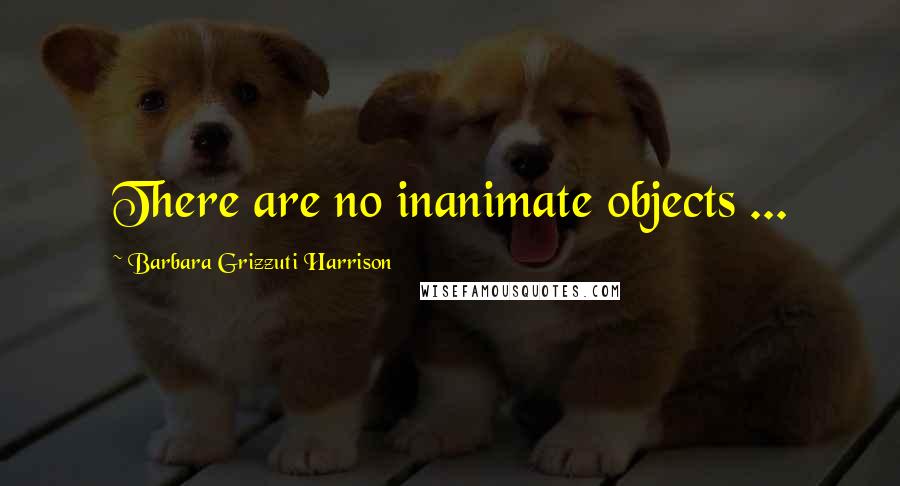 Barbara Grizzuti Harrison Quotes: There are no inanimate objects ...