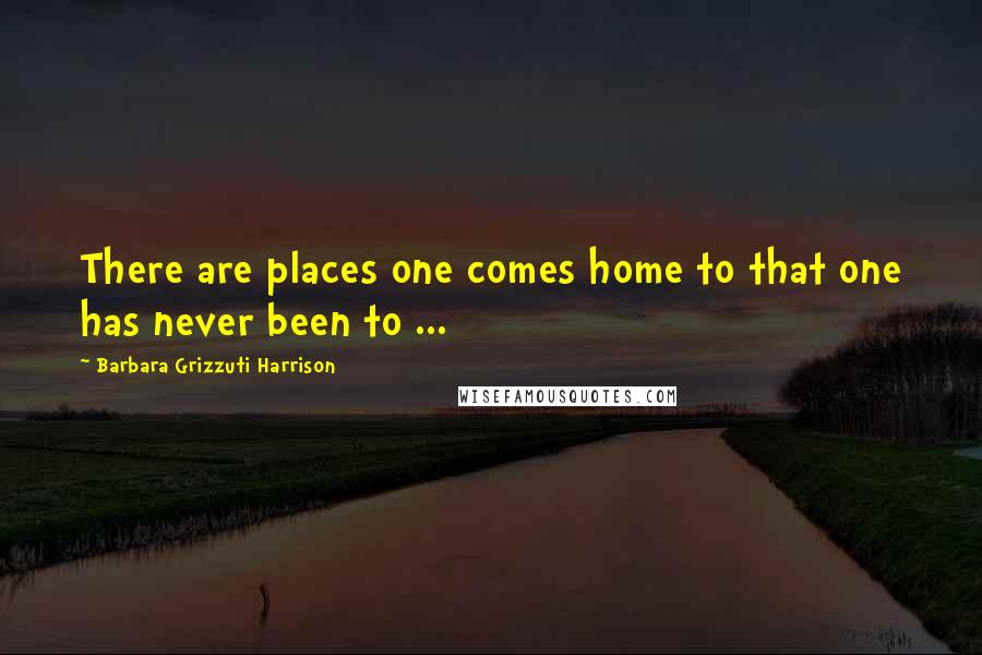 Barbara Grizzuti Harrison Quotes: There are places one comes home to that one has never been to ...