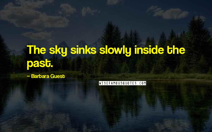 Barbara Guest Quotes: The sky sinks slowly inside the past.