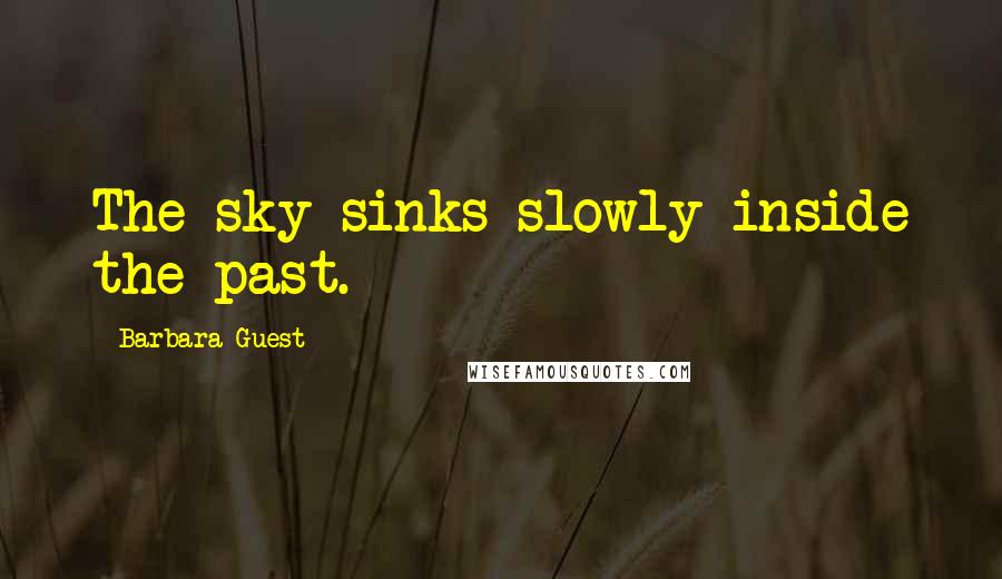 Barbara Guest Quotes: The sky sinks slowly inside the past.