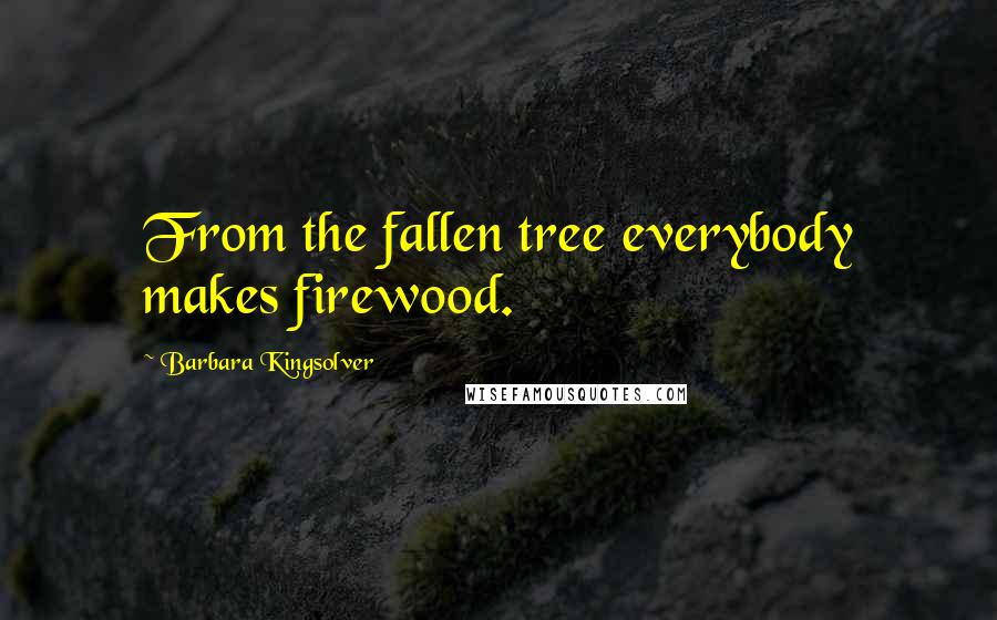Barbara Kingsolver Quotes: From the fallen tree everybody makes firewood.