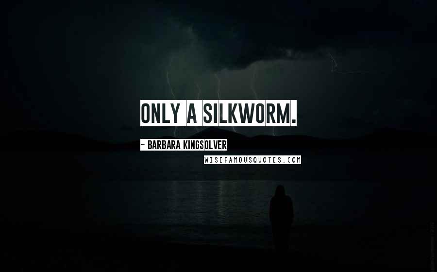 Barbara Kingsolver Quotes: only a silkworm.