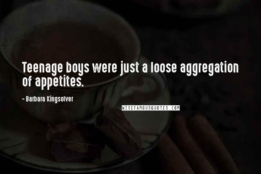 Barbara Kingsolver Quotes: Teenage boys were just a loose aggregation of appetites.