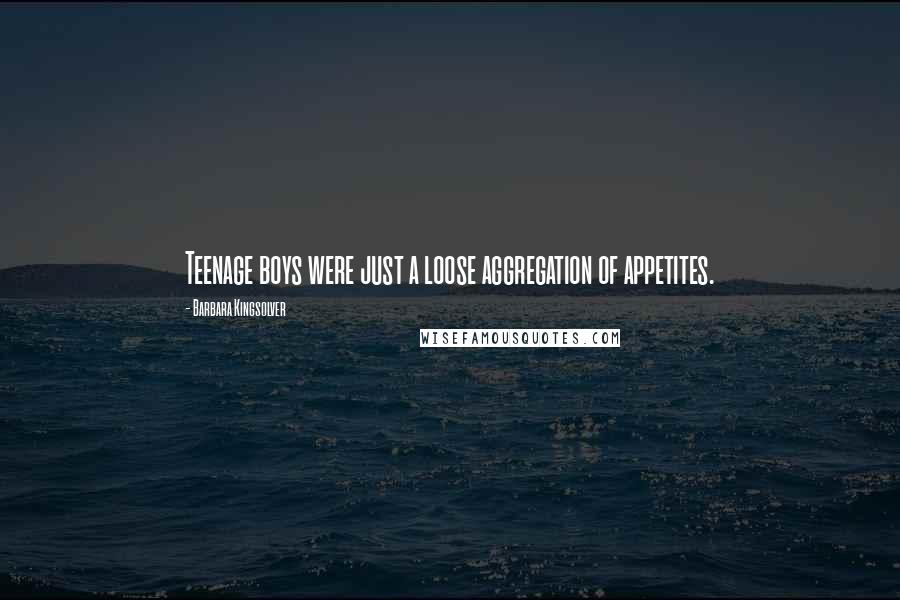 Barbara Kingsolver Quotes: Teenage boys were just a loose aggregation of appetites.