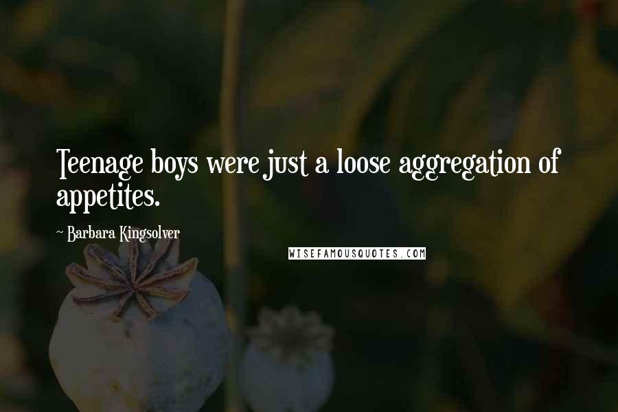 Barbara Kingsolver Quotes: Teenage boys were just a loose aggregation of appetites.