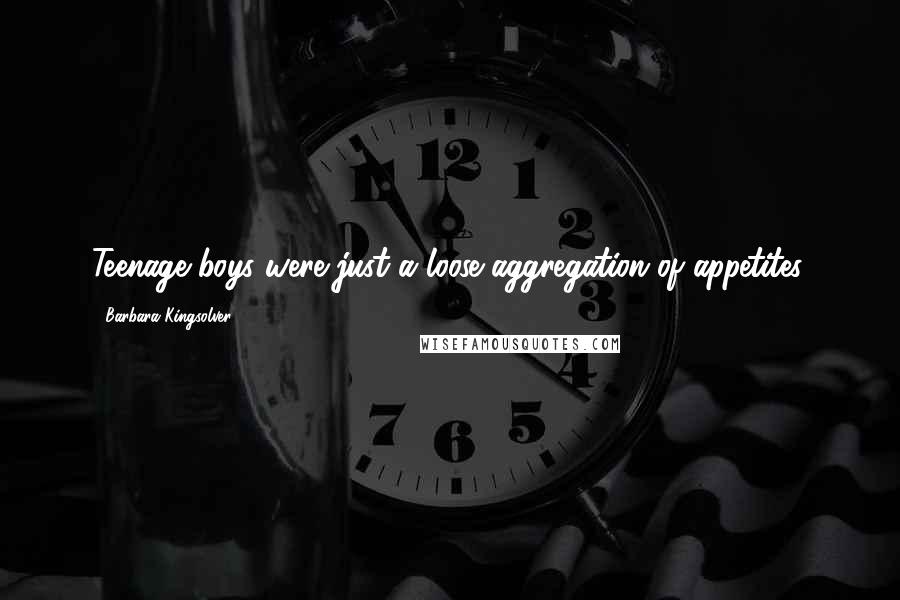 Barbara Kingsolver Quotes: Teenage boys were just a loose aggregation of appetites.