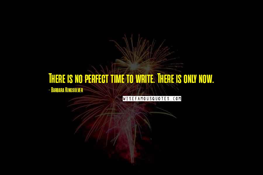 Barbara Kingsolver Quotes: There is no perfect time to write. There is only now.