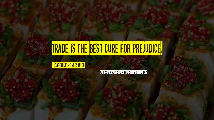 Baron De Montesquieu Quotes: Trade is the best cure for prejudice.