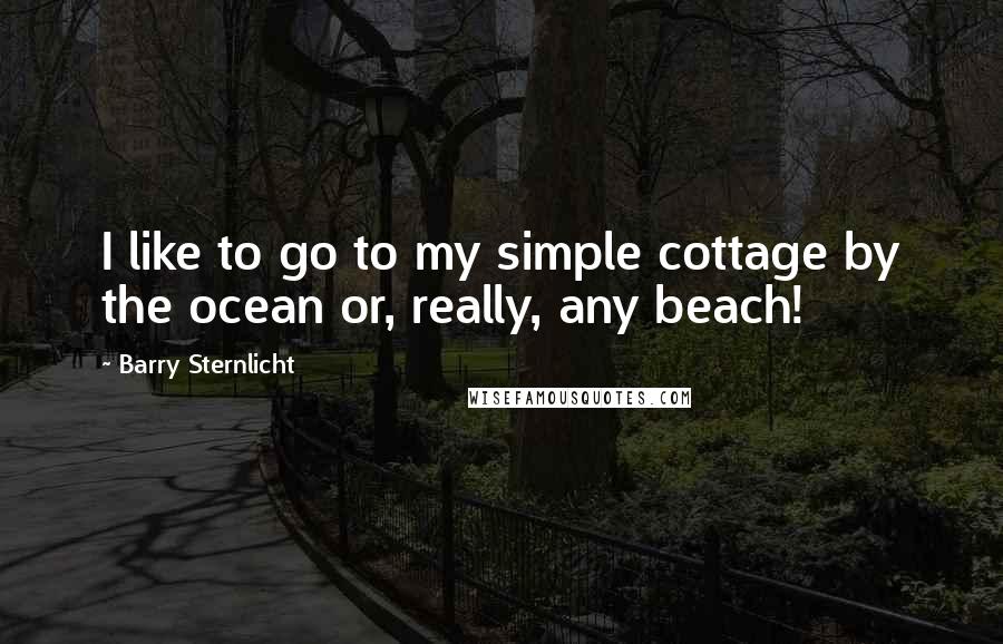 Barry Sternlicht Quotes: I like to go to my simple cottage by the ocean or, really, any beach!