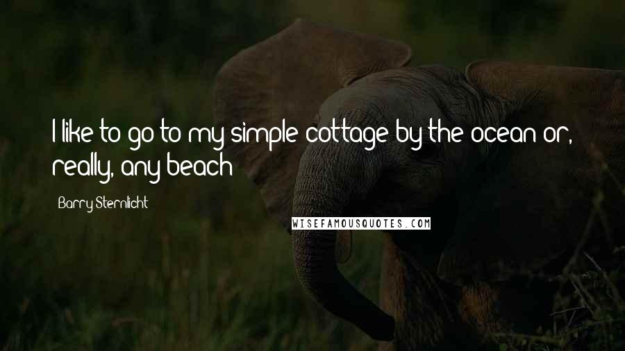 Barry Sternlicht Quotes: I like to go to my simple cottage by the ocean or, really, any beach!