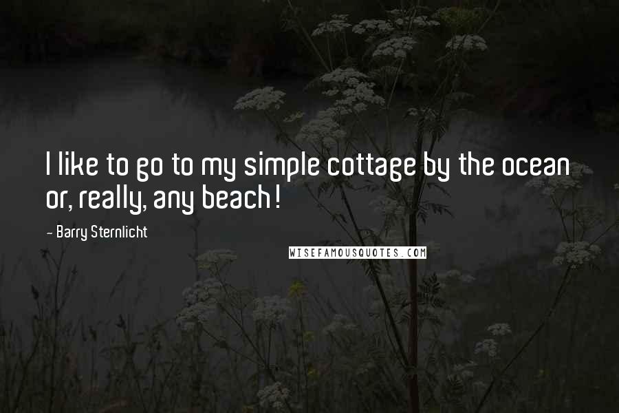 Barry Sternlicht Quotes: I like to go to my simple cottage by the ocean or, really, any beach!