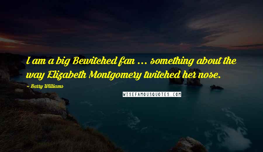 Barry Williams Quotes: I am a big Bewitched fan ... something about the way Elizabeth Montgomery twitched her nose.
