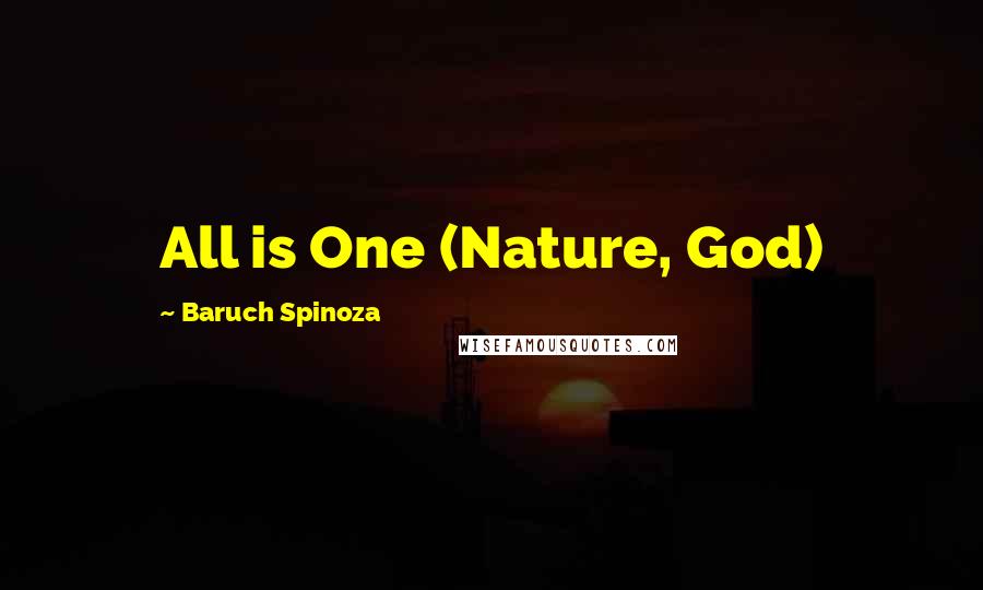 Baruch Spinoza Quotes: All is One (Nature, God)