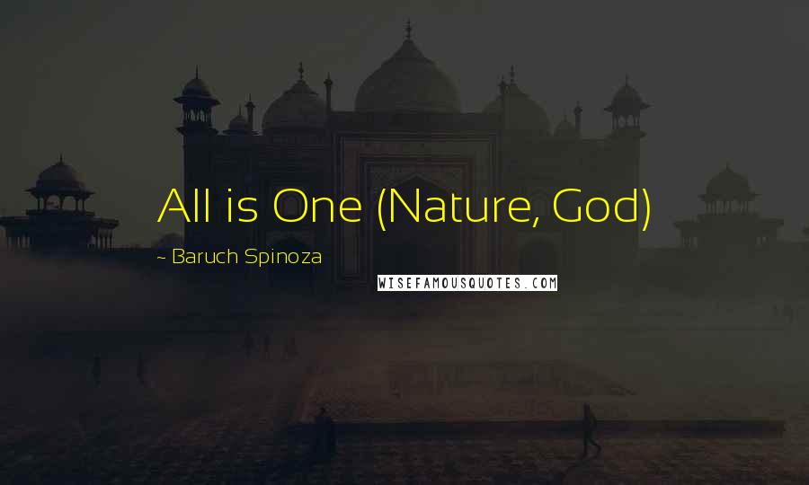Baruch Spinoza Quotes: All is One (Nature, God)