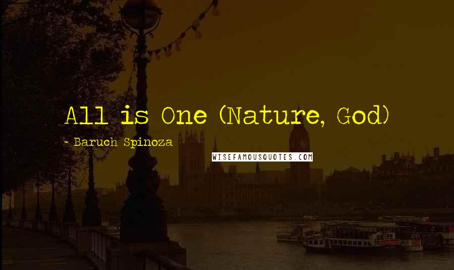 Baruch Spinoza Quotes: All is One (Nature, God)