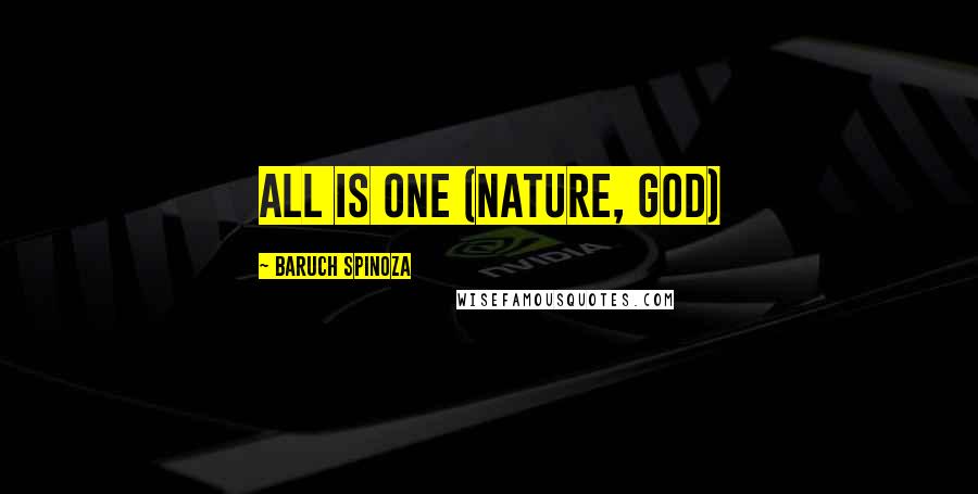 Baruch Spinoza Quotes: All is One (Nature, God)