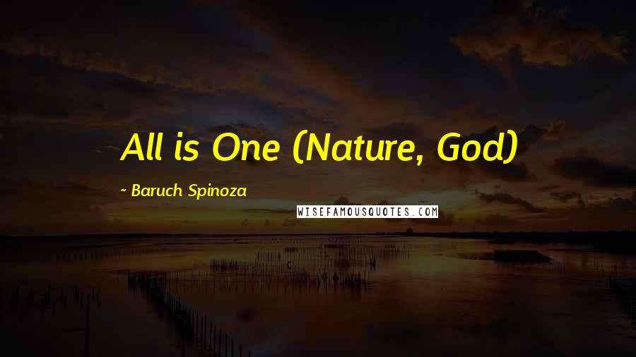 Baruch Spinoza Quotes: All is One (Nature, God)