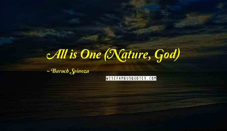 Baruch Spinoza Quotes: All is One (Nature, God)