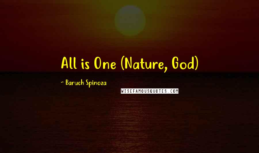 Baruch Spinoza Quotes: All is One (Nature, God)