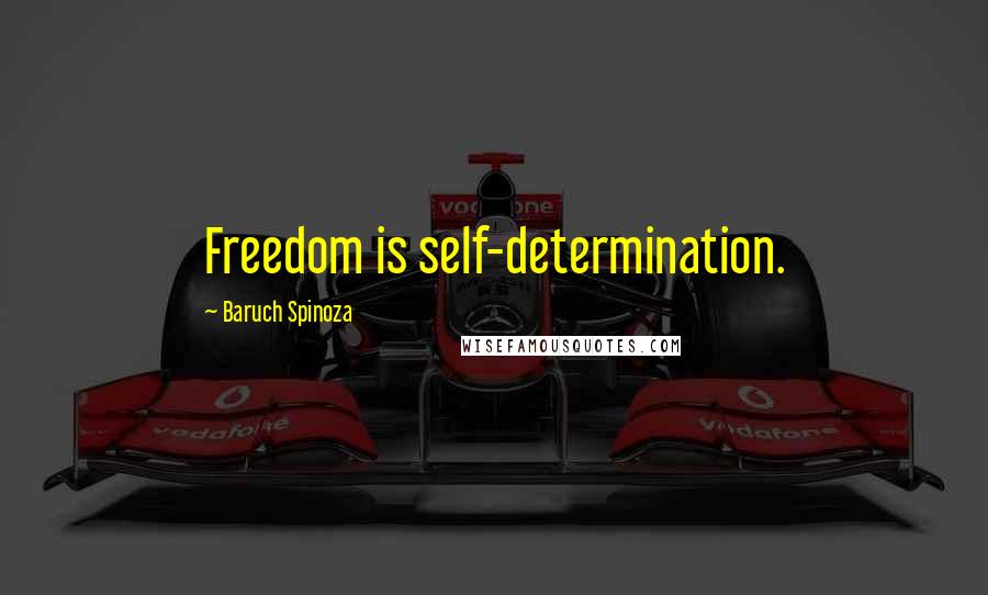Baruch Spinoza Quotes: Freedom is self-determination.