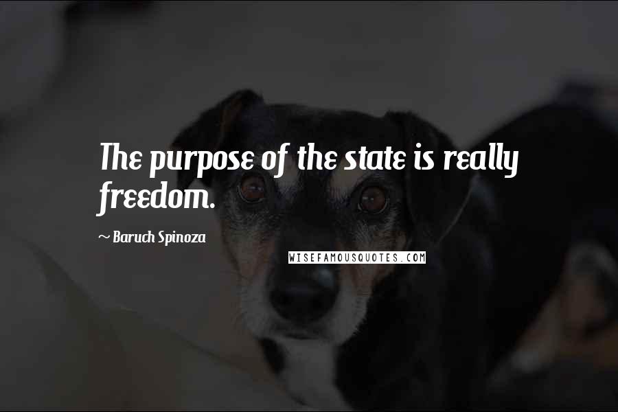 Baruch Spinoza Quotes: The purpose of the state is really freedom.