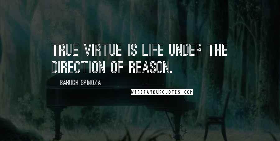 Baruch Spinoza Quotes: True virtue is life under the direction of reason.