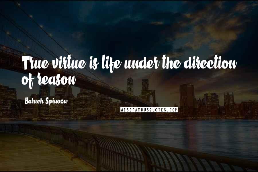 Baruch Spinoza Quotes: True virtue is life under the direction of reason.