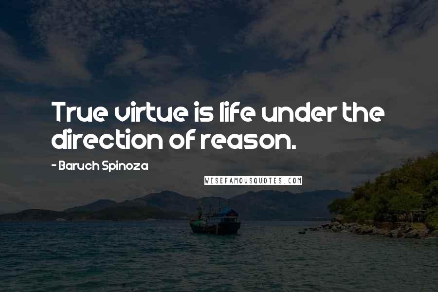 Baruch Spinoza Quotes: True virtue is life under the direction of reason.