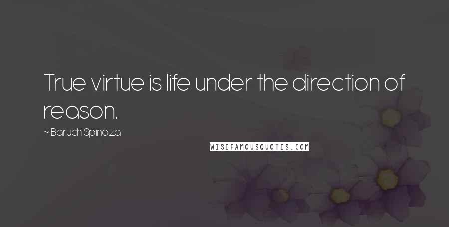 Baruch Spinoza Quotes: True virtue is life under the direction of reason.