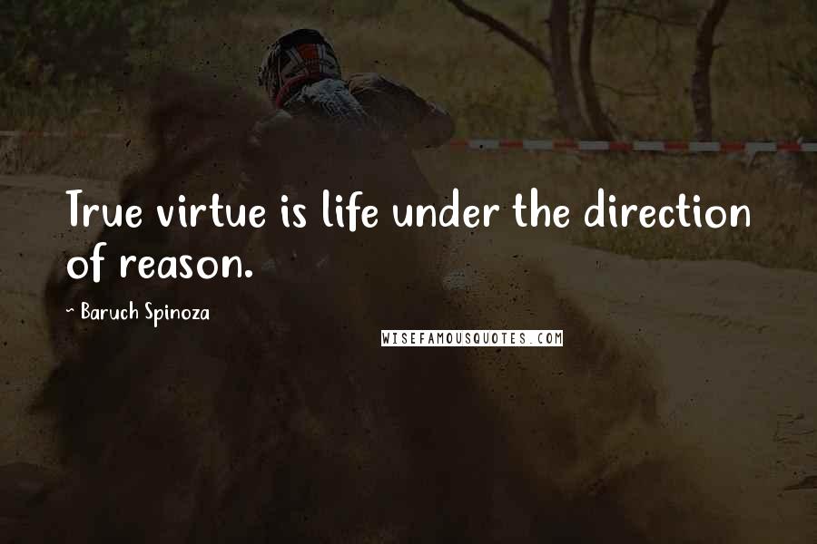 Baruch Spinoza Quotes: True virtue is life under the direction of reason.