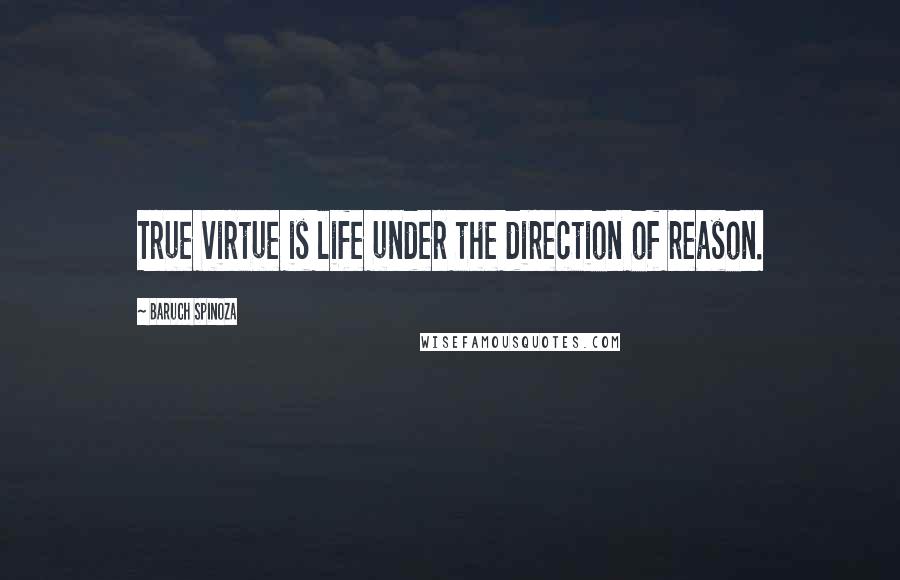 Baruch Spinoza Quotes: True virtue is life under the direction of reason.