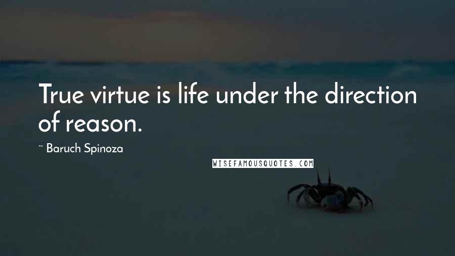 Baruch Spinoza Quotes: True virtue is life under the direction of reason.