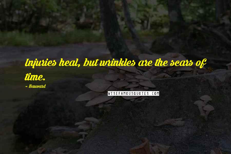 Bauvard Quotes: Injuries heal, but wrinkles are the scars of time.