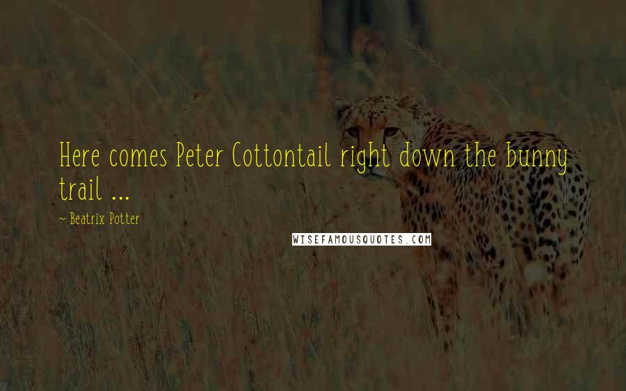 Beatrix Potter Quotes: Here comes Peter Cottontail right down the bunny trail ...