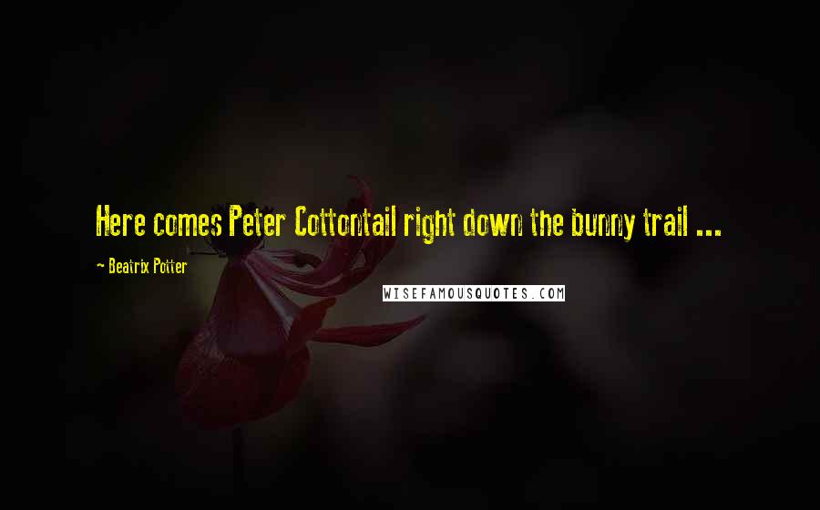 Beatrix Potter Quotes: Here comes Peter Cottontail right down the bunny trail ...