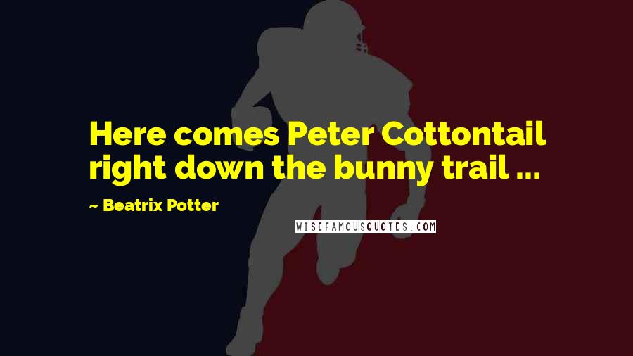 Beatrix Potter Quotes: Here comes Peter Cottontail right down the bunny trail ...