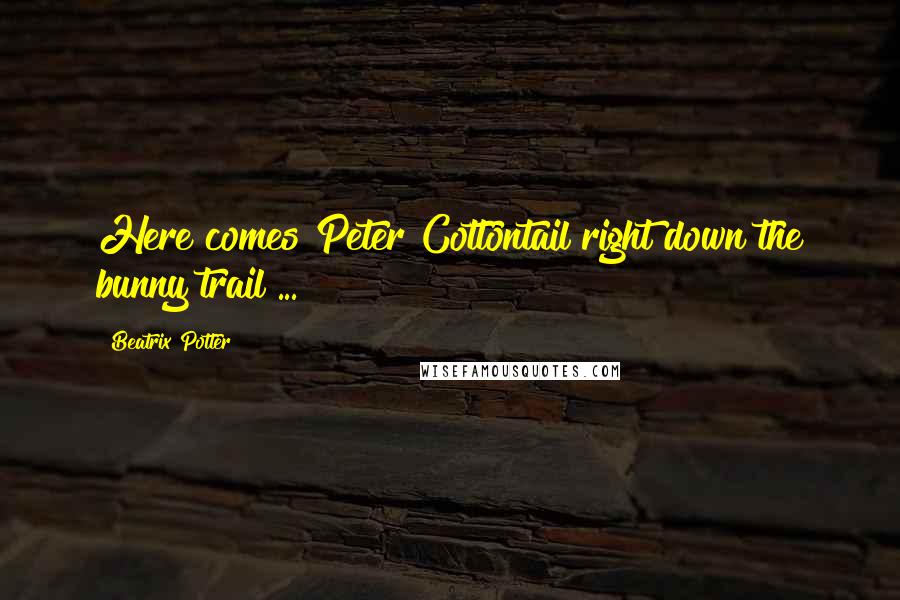 Beatrix Potter Quotes: Here comes Peter Cottontail right down the bunny trail ...