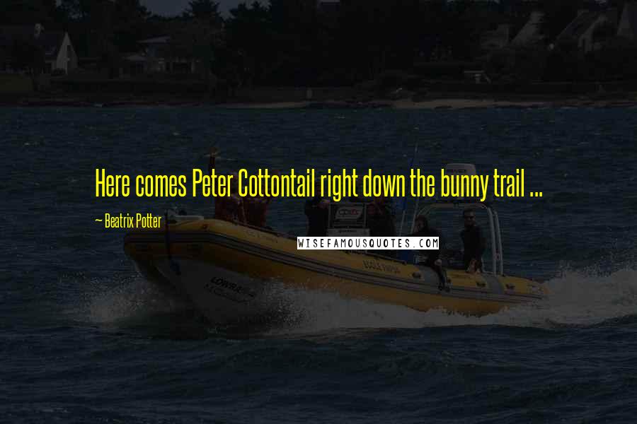 Beatrix Potter Quotes: Here comes Peter Cottontail right down the bunny trail ...