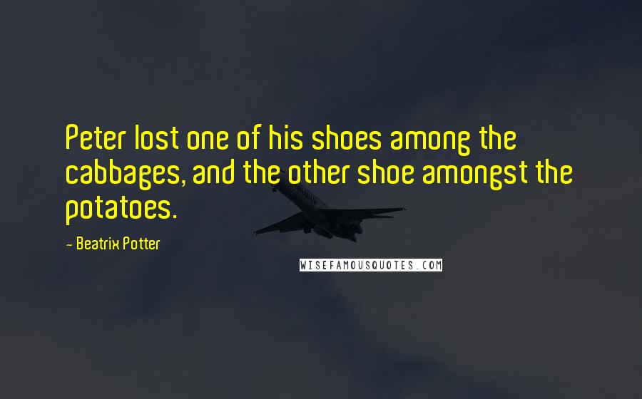 Beatrix Potter Quotes: Peter lost one of his shoes among the cabbages, and the other shoe amongst the potatoes.