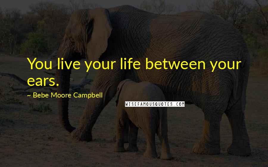 Bebe Moore Campbell Quotes: You live your life between your ears.