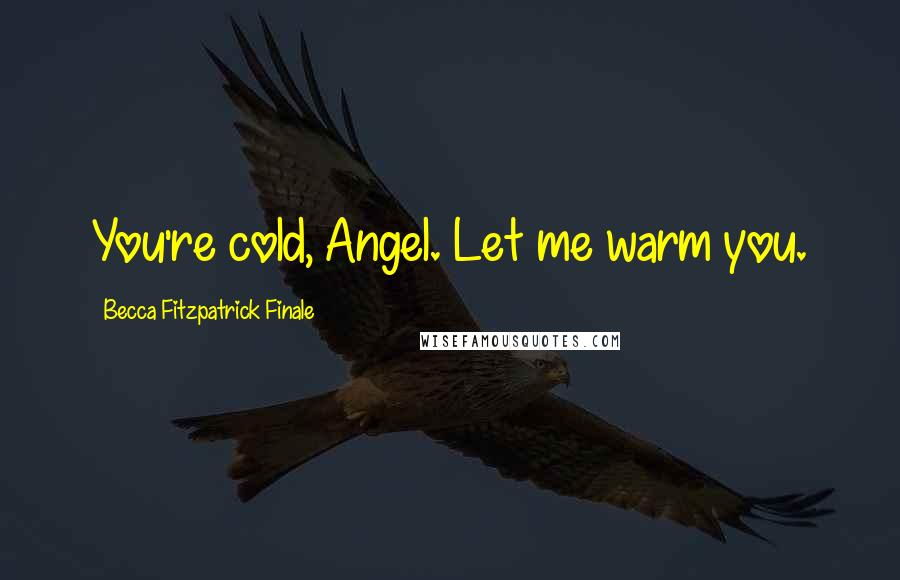 Becca Fitzpatrick Finale Quotes: You're cold, Angel. Let me warm you.