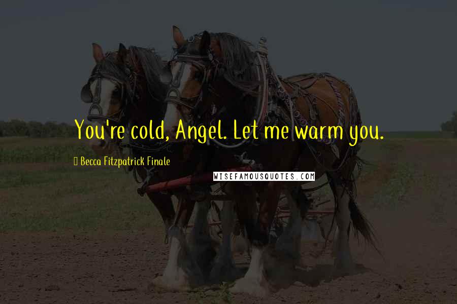 Becca Fitzpatrick Finale Quotes: You're cold, Angel. Let me warm you.